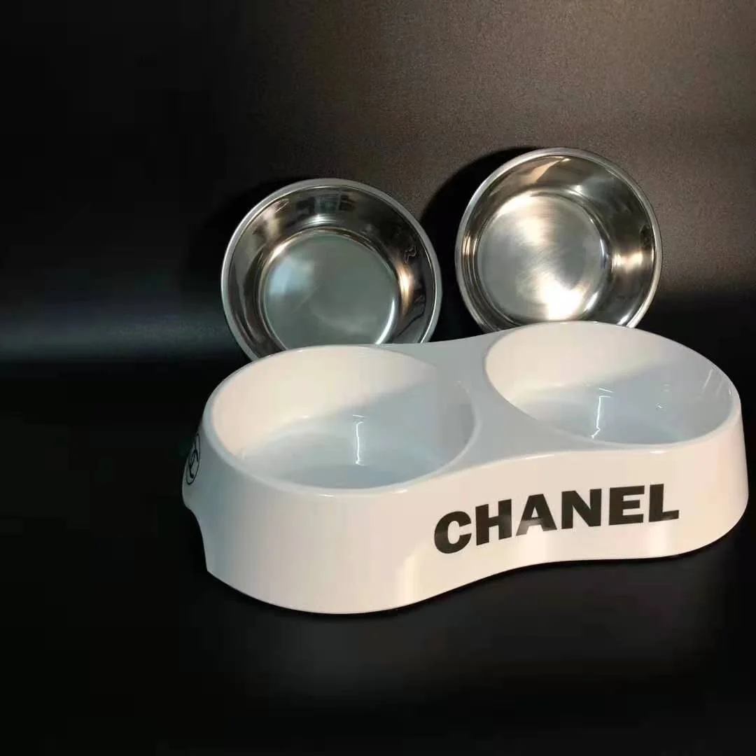 Chanel hotsell dog bowls