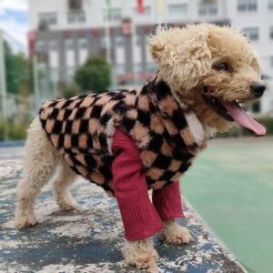 Manteau sans manches en fourrure pour chiens Louis Pawtton