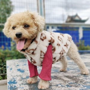 Manteau sans manches en fourrure pour chiens Louis Pawtton