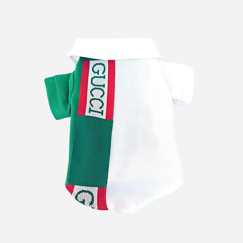 Polo Gucci Vert et Blanc pour Chiens | 2024