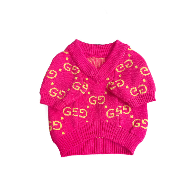Pull laine rose Gucci pour petit chiens | 2023