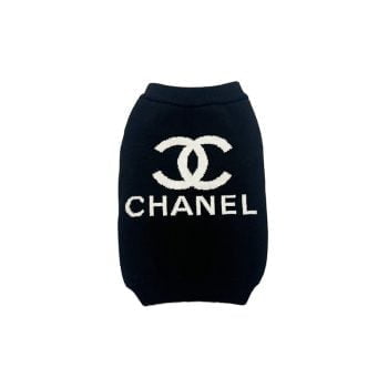 Pull en laine pour petits chiens logo CC Chanel | 2024