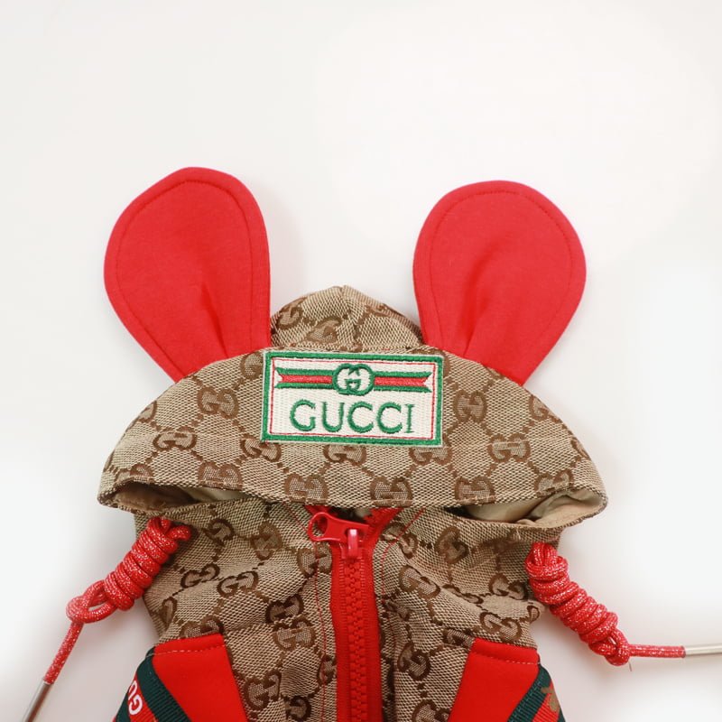 Veste à capuche avec oreilles pour chiens Gucci | 2024