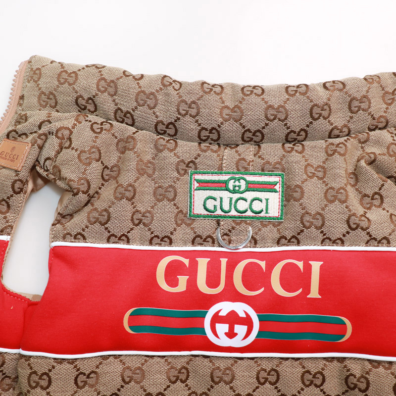 Veste Gucci rouge epaisse pour chiens | 2024