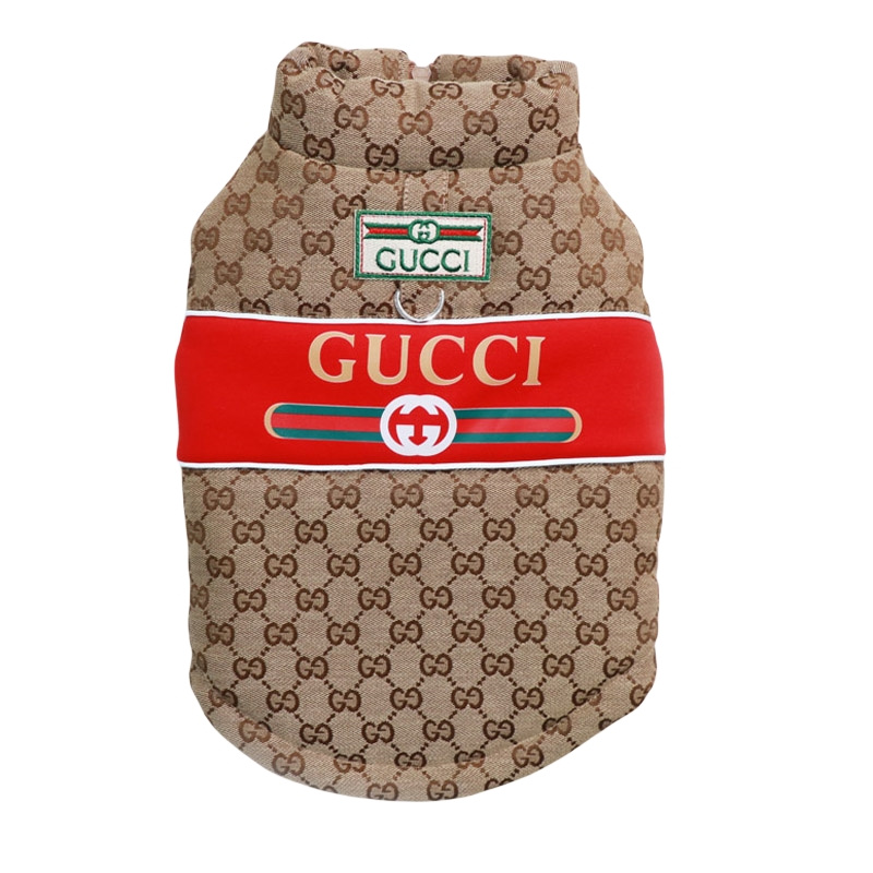 Veste Gucci rouge epaisse pour chiens | 2024
