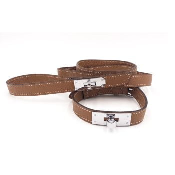 Laisse et Collier en Cuir Hermès pour Petits Chiens - Raffinement Canin - 2025 - Vêtement et accessoires pour chiens - Doglovedesign