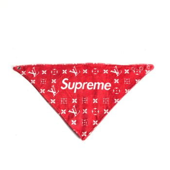 Bandana Rouge Supreme Personnalisé pour Chien | Luxe & Tendance | 2024