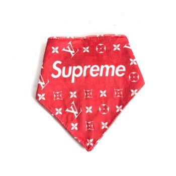 Bandana Rouge Supreme Personnalisé pour Chien | Luxe & Tendance | 2024