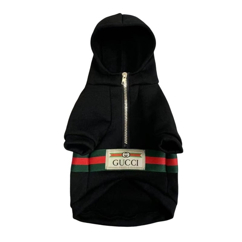 Sweat à capuche Gucci pour chien : Noir et chic