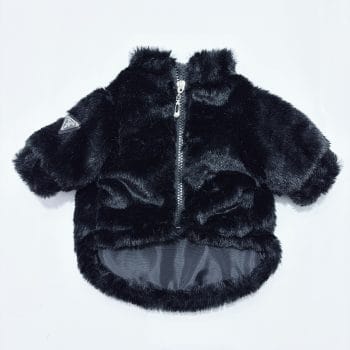 Doudoune hiver pour chien Prada - Fourrure de luxe - Noir ou blanc - DogLoveDesign | 2024